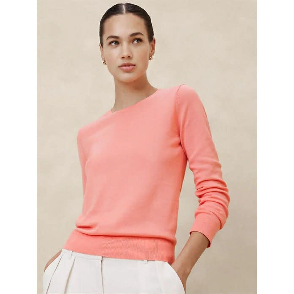 Banana Republic Pink 100% Extra Fine Merino Wool Sweater, size S